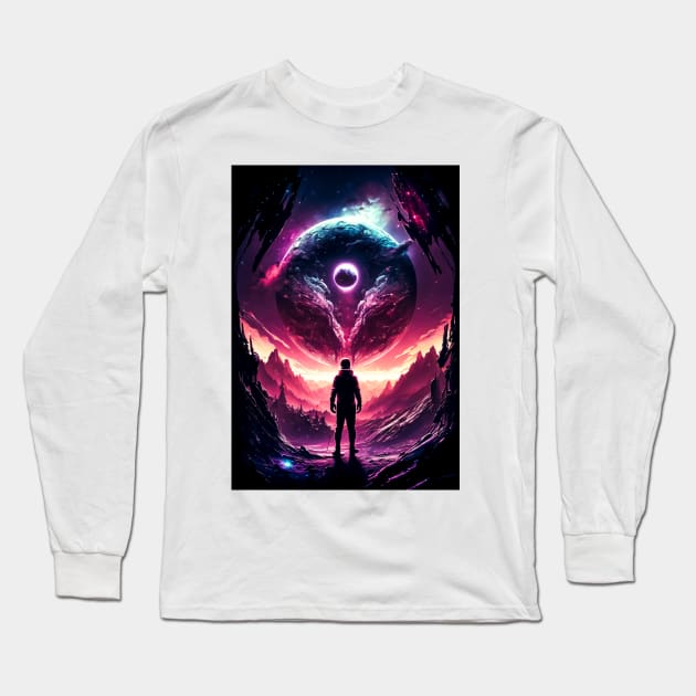 Purple Flash Long Sleeve T-Shirt by James Garcia